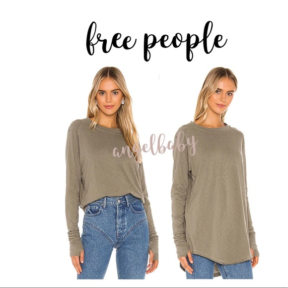 Free people Arden tee in Washed Army! - Picture 4 of 16